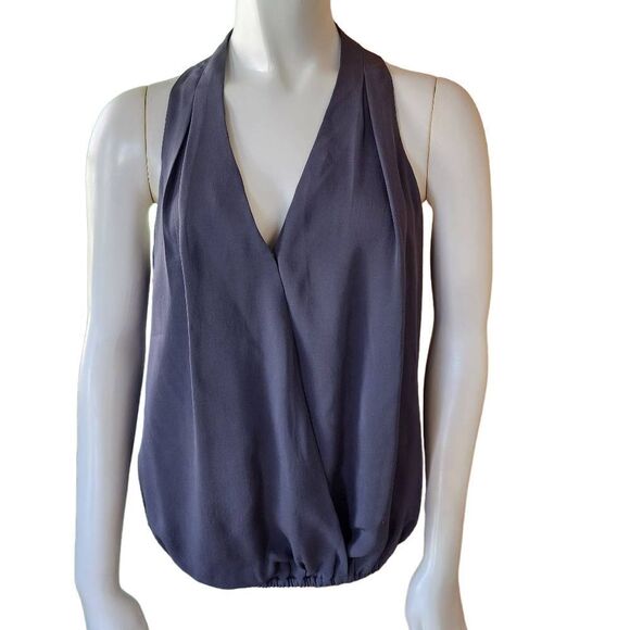 Joie Naya Gray Silk Sleeveless Blouse (XS) - Picture 3 of 6